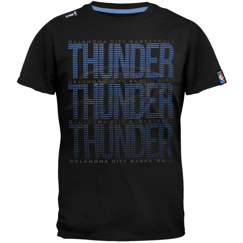 Oklahoma City Thunder - Pinpoint T-Shirt Men's T-Shirts Oklahoma City Thunder 2XL Black