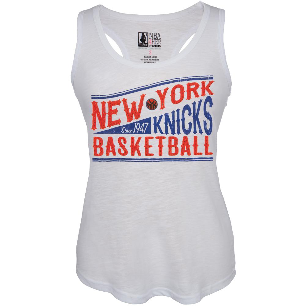 New York Knicks - Buzzer Beater Juniors Tank Top Juniors Tank Tops New York Knicks LG White