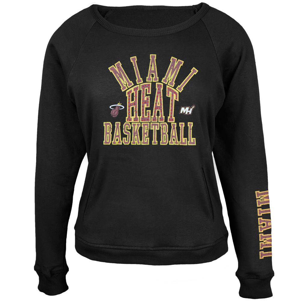 Miami Heat - Overtime Juniors Crew Neck Sweatshirt Juniors Sweatshirts Miami Heat LG Black
