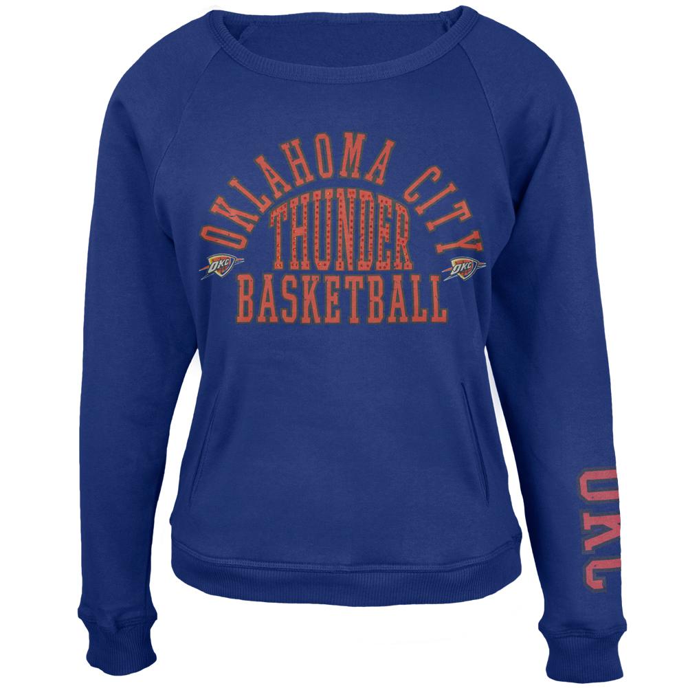 Oklahoma City Thunder - Overtime Juniors Crew Neck Sweatshirt Juniors Sweatshirts Oklahoma City Thunder LG Blue