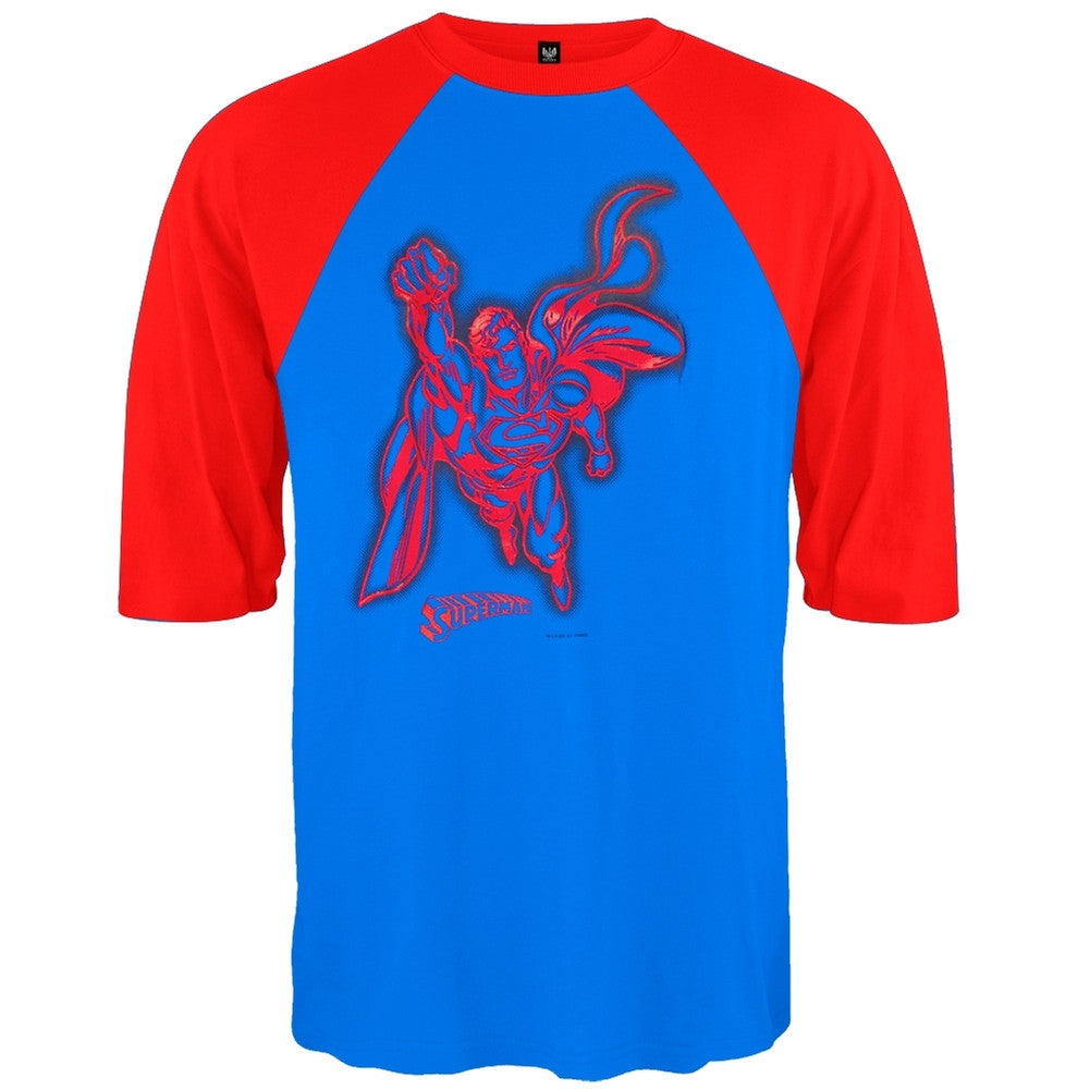 Superman - High Density 3/4 Sleeve Men's Raglans Superman