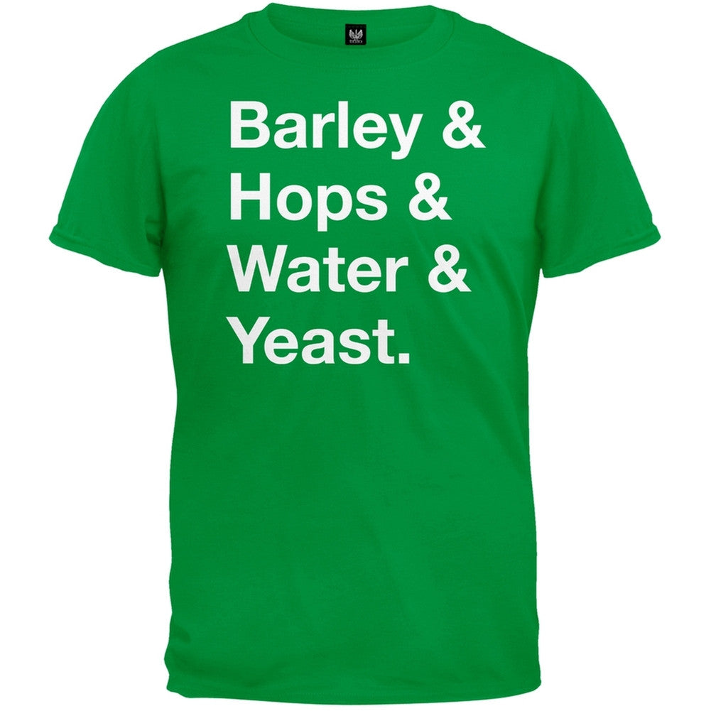 Barley & Hops T-Shirt Men's T-Shirts Old Glory 2XL Green