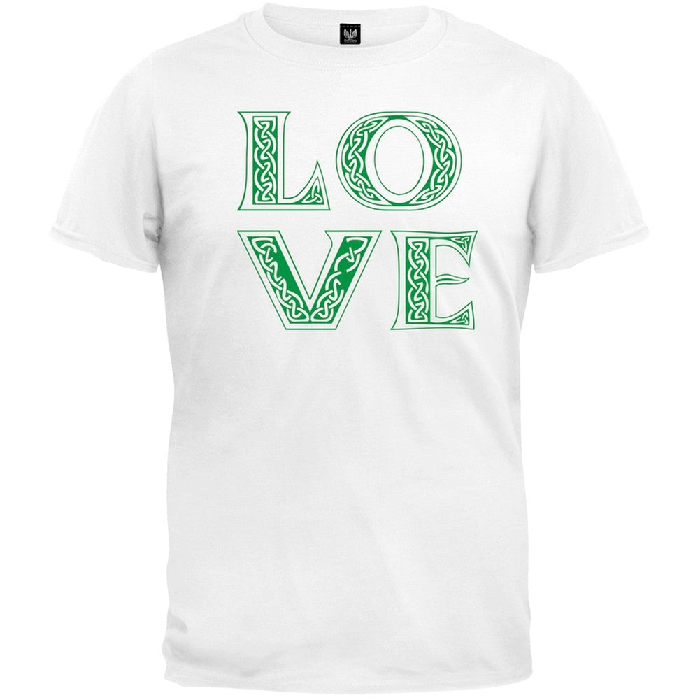 St. Patricks Day - LOVE T-Shirt Men's T-Shirts Old Glory SM White