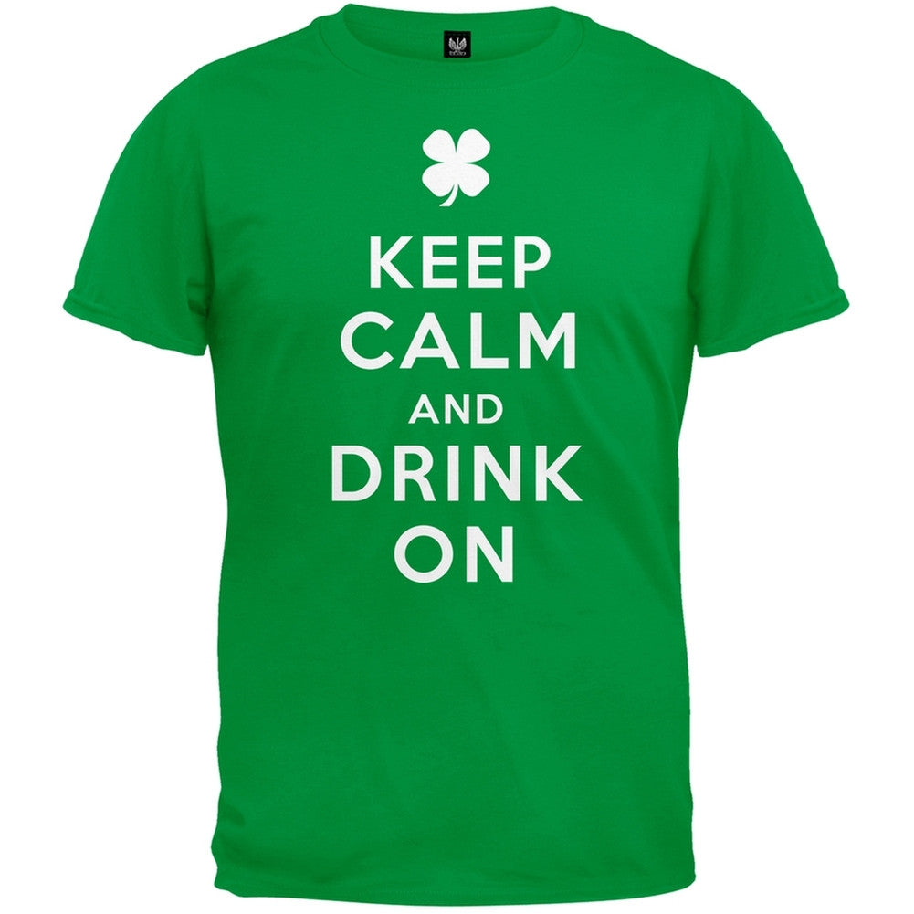 Keep Calm and Drink On T-Shirt Men's T-Shirts Old Glory