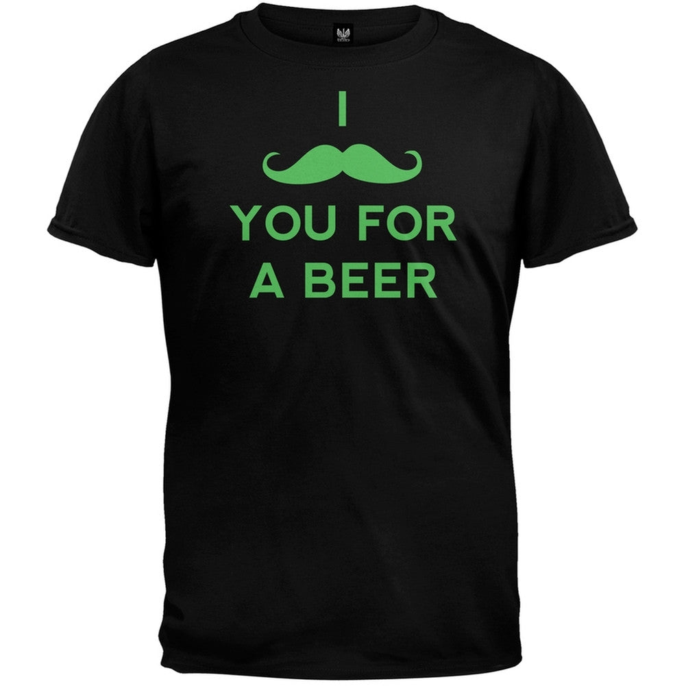 St. Patricks Day - I Mustache You For a Beer Green T-Shirt Men's T-Shirts Old Glory