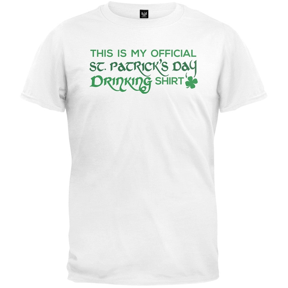 My Official St. Patrick's Day Drinking T-Shirt Men's T-Shirts Old Glory SM White