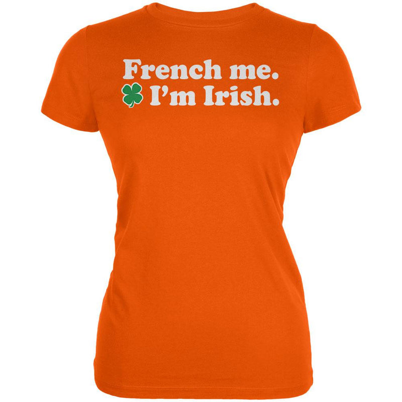 French Me I'm Irish Juniors Green T-Shirt Juniors T-Shirts Old Glory