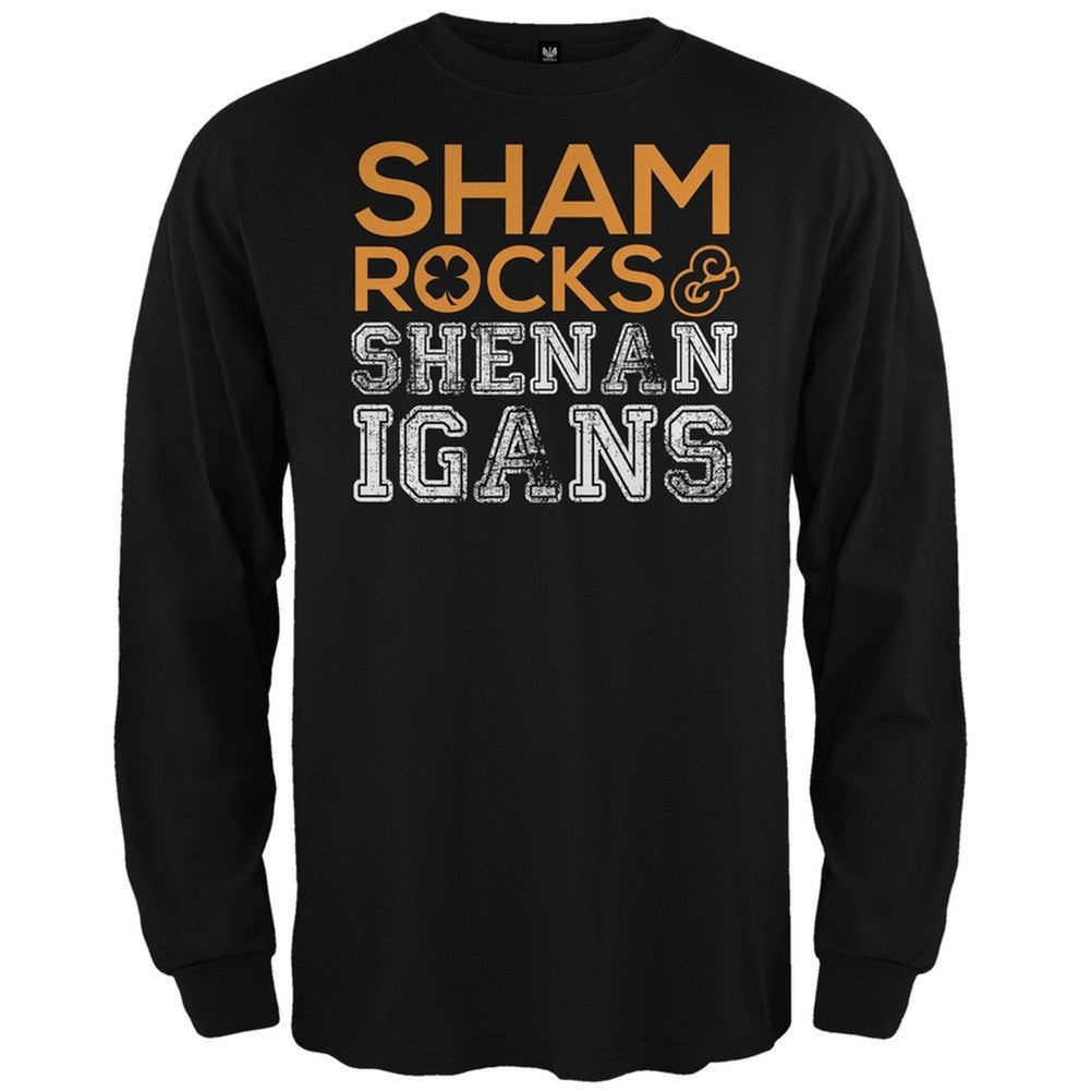 St. Patricks Day - Shamrocks & Shenanigans Green Long Sleeve T-Shirt Men's Long Sleeves Old Glory