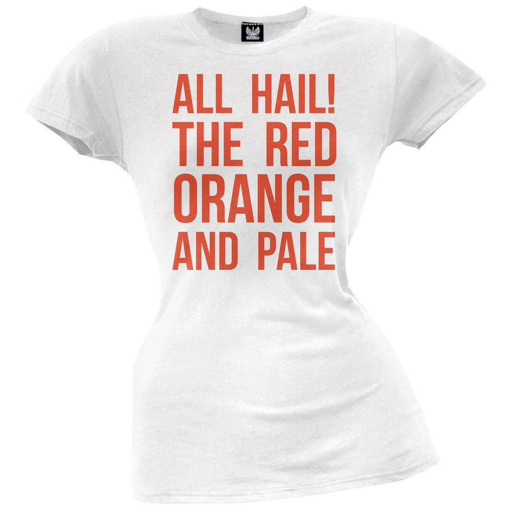 St. Patricks Day - All Hail the Red, Orange & Pale Juniors T-Shirt Juniors T-Shirts Old Glory