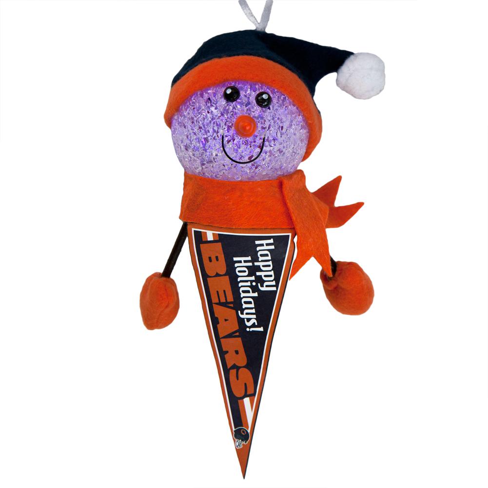 Chicago Bears - Light-Up Snowman Pennant Ornament Christmas Decorations Old Glory OS Multicoloured
