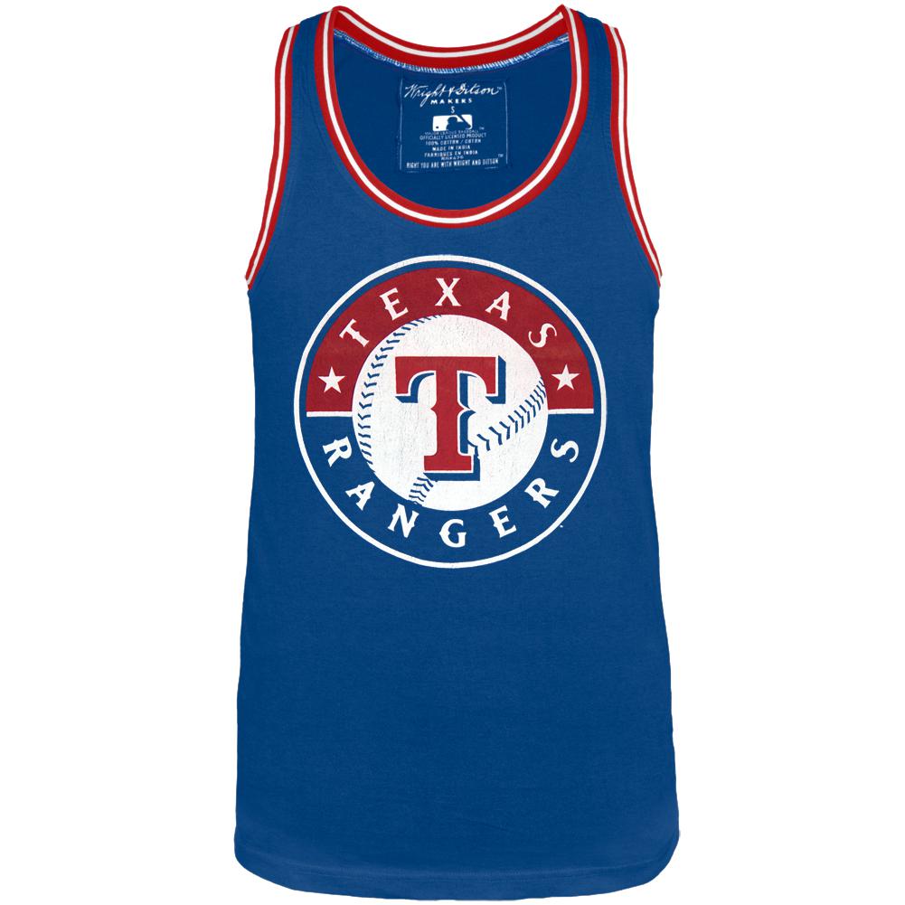 Texas Rangers v-neck sleeveless jersey, red/blue Youth XL New with tags