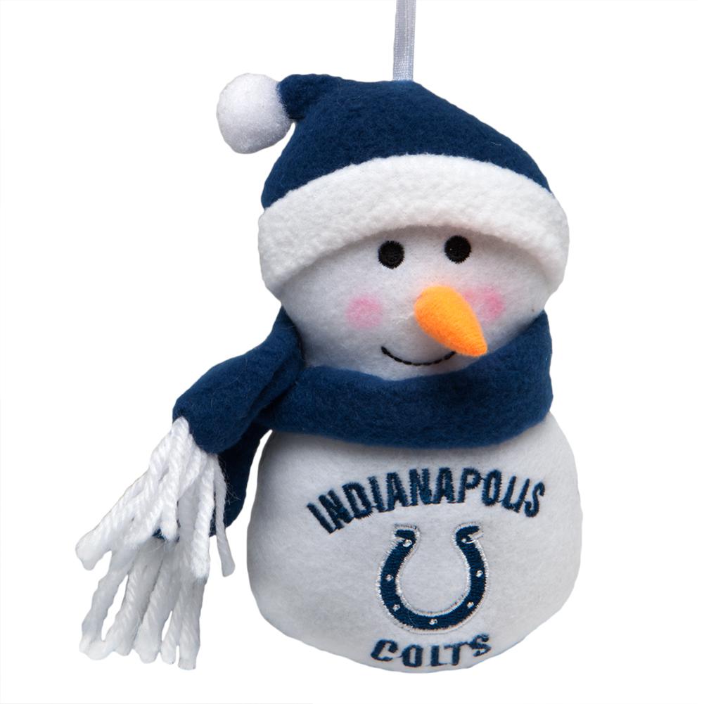 Indianapolis Colts - Plush Snowman Ornament Christmas Decorations Old Glory OS Multicoloured