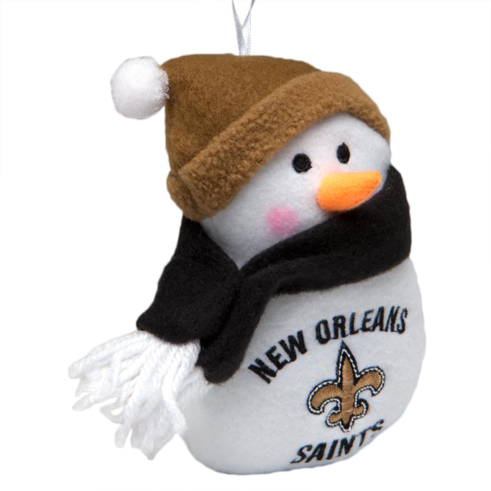 New Orleans Saints Plush Snowman Holiday Ornament Christmas Decorations Old Glory