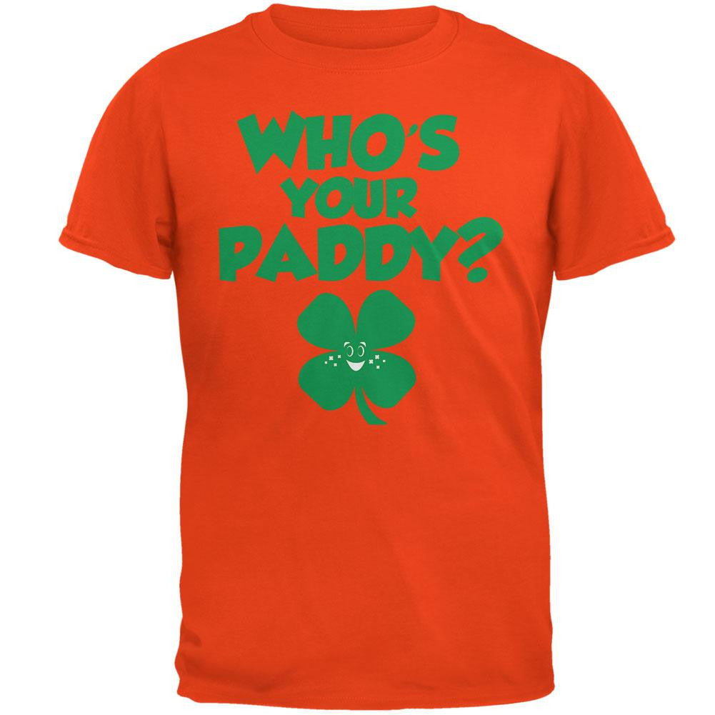 Who's Your Paddy T-Shirt Men's T-Shirts Old Glory 2XL Orange