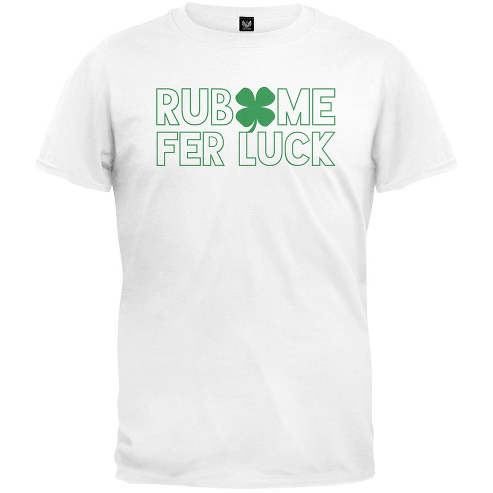 Rub Me Fer Luck T-Shirt Men's T-Shirts Old Glory SM White