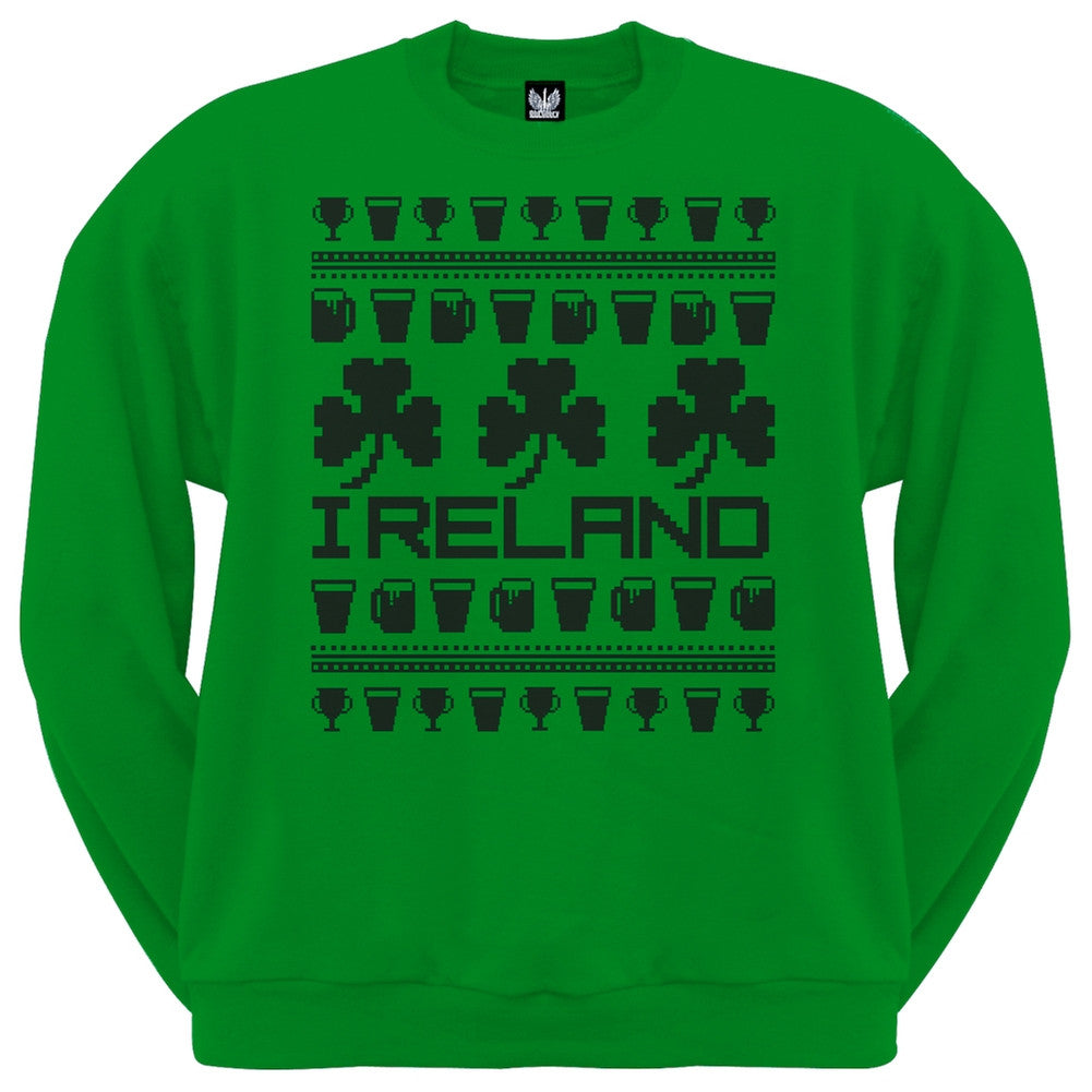 St. Patricks Day - Ugly St. Patricks Day Sweater Crew Neck Sweatshirt Men's Sweatshirts Old Glory