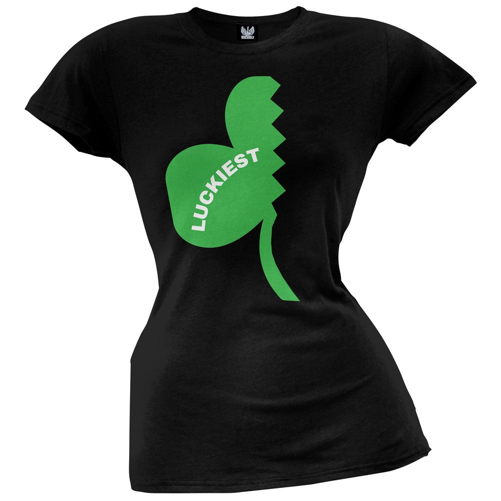 St. Patrick's Day - Luckiest Bitches 1 Juniors T-Shirt Juniors T-Shirts Old Glory