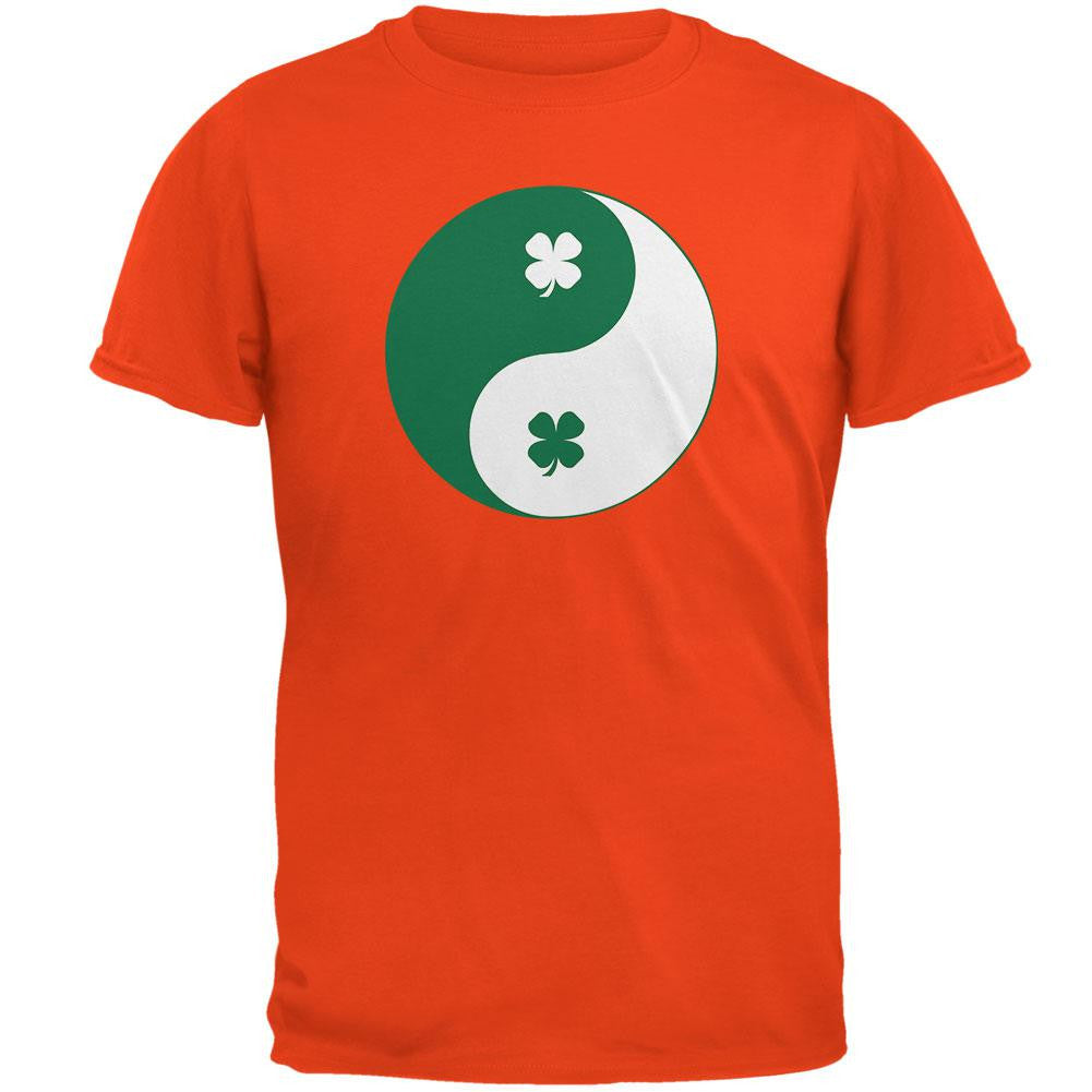 Shamrock Yin Yang T-Shirt Men's T-Shirts Old Glory 2XL Orange