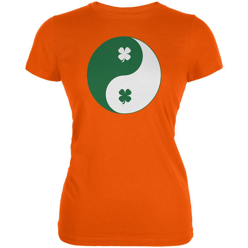 Shamrock Yin Yang Juniors T-Shirt Juniors T-Shirts Old Glory