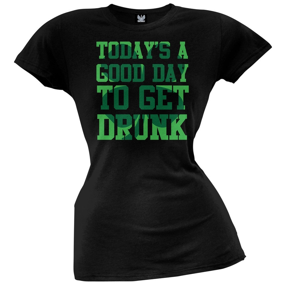 Good Day to Get Drunk Juniors T-Shirt Juniors T-Shirts Old Glory