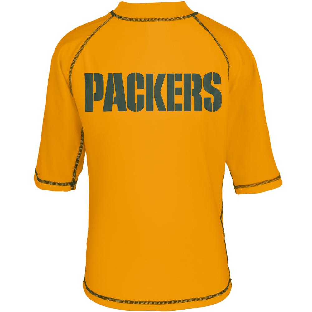 Green Bay Packers - Logo Rash Guard Juvy T-Shirt Juvenile T-Shirts Green Bay Packers J4 Yellow