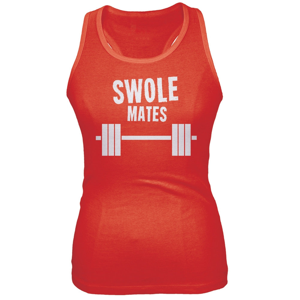 Swole Mates Juniors Tank Top Juniors Tank Tops Old Glory 2XL Red