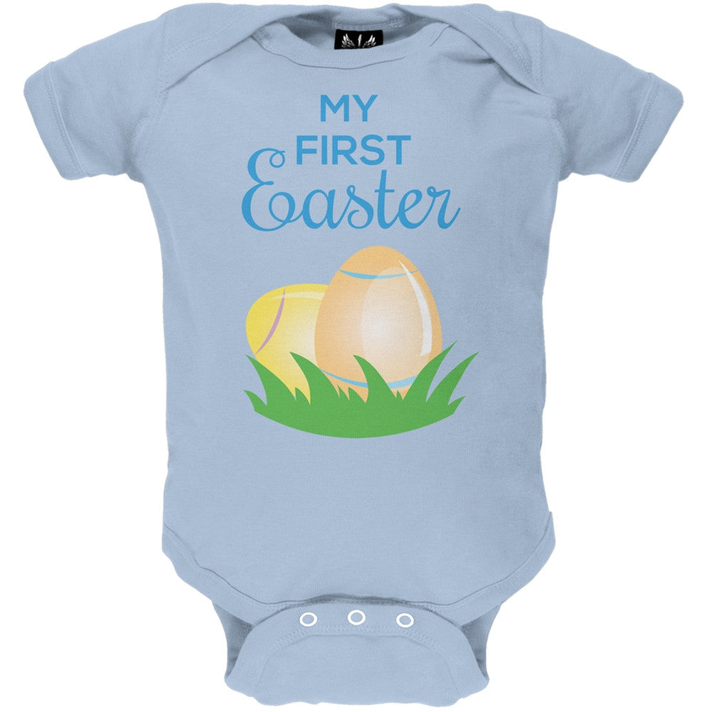 My First Easter Blue Baby One Piece Baby One Piece Old Glory