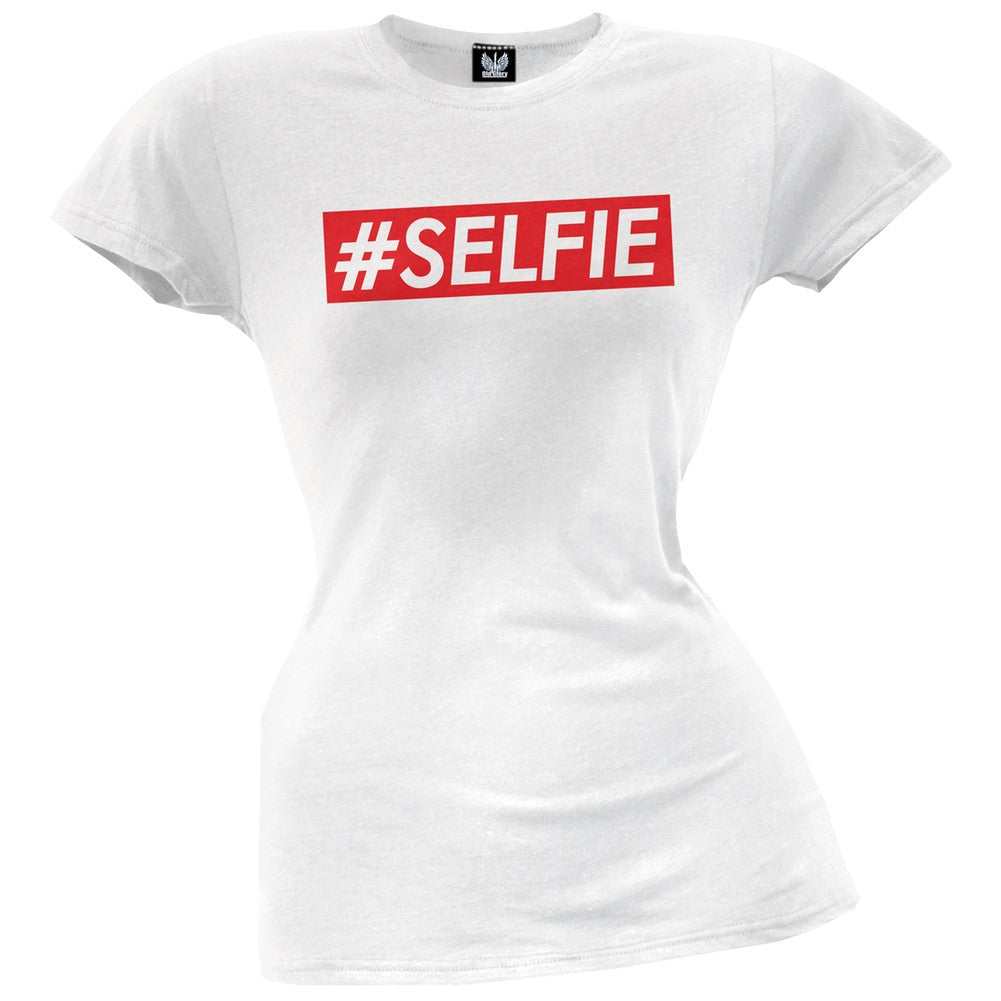 #SELFIE Juniors T-Shirt Juniors T-Shirts Old Glory SM White
