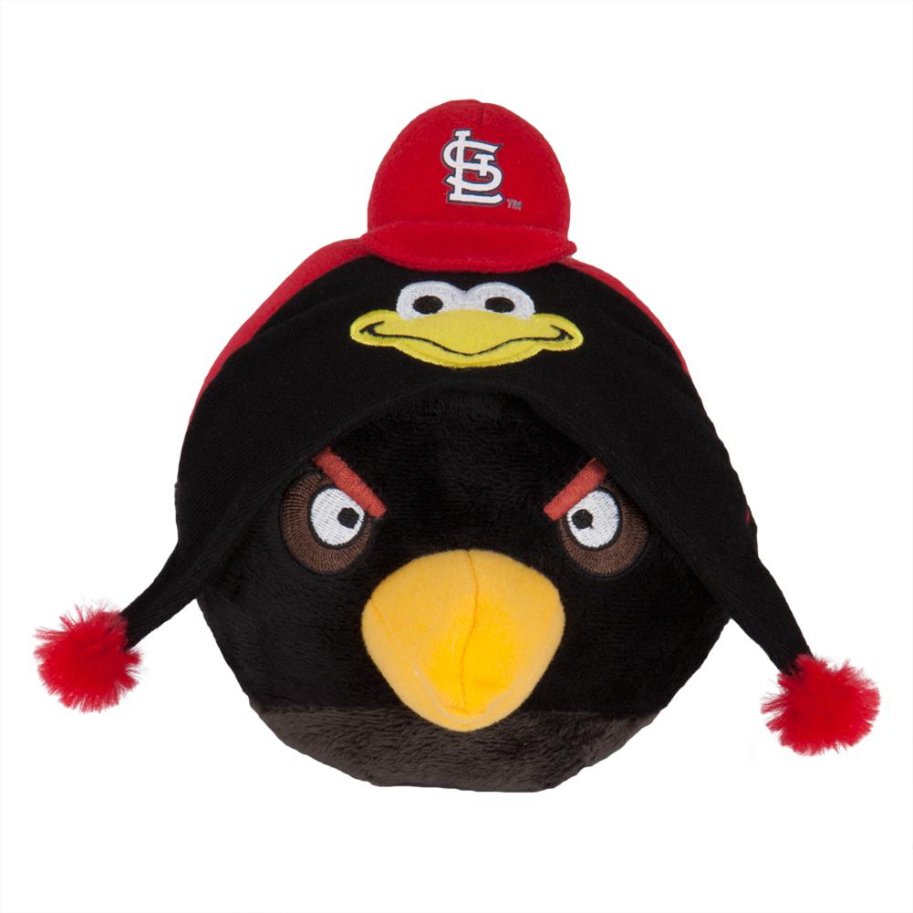 Angry Birds - St. Louis Cardinals Black Bird Plush Plush Toys Old Glory OS Black