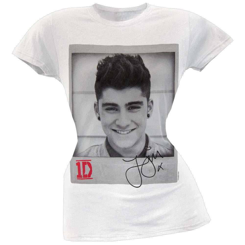 One Direction - Zayn Polaroid Two Juniors T-Shirt Juniors T-Shirts One Direction LG White