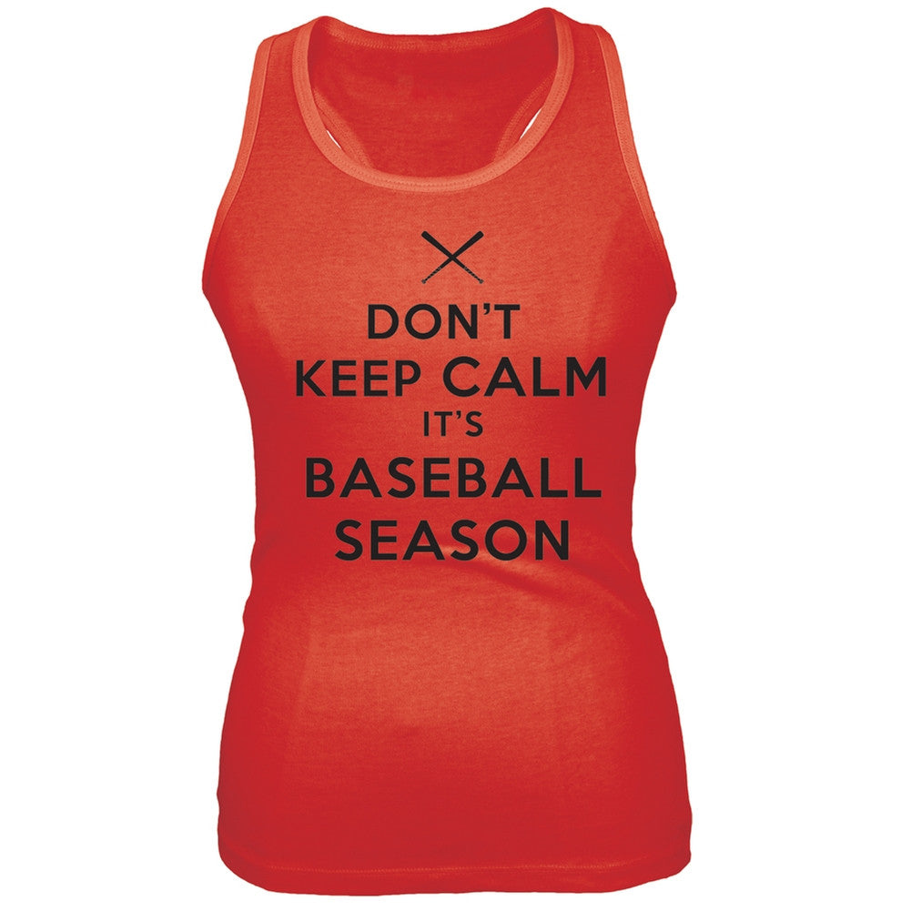 Don't Keep Calm it's Baseball Season Juniors Tank Top Juniors Tank Tops Old Glory 2XL Red