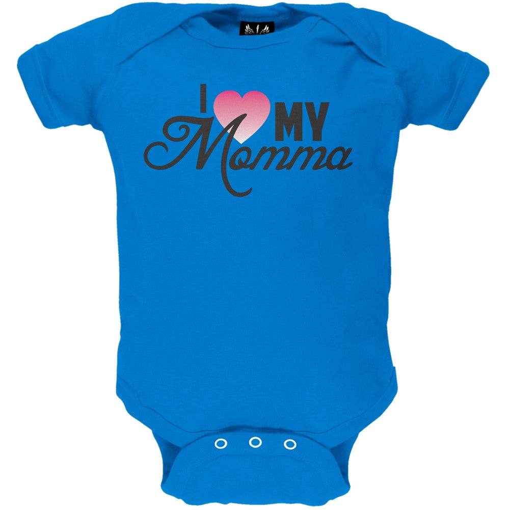 I Heart My Momma Blue Baby One Piece Baby One Piece Old Glory
