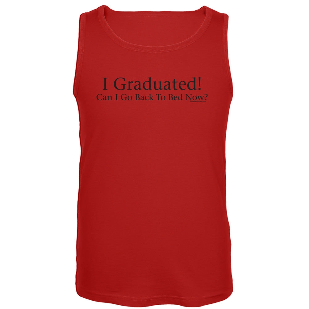 I Graduated! Red Tank Top Men's Tank Tops Old Glory LG Red