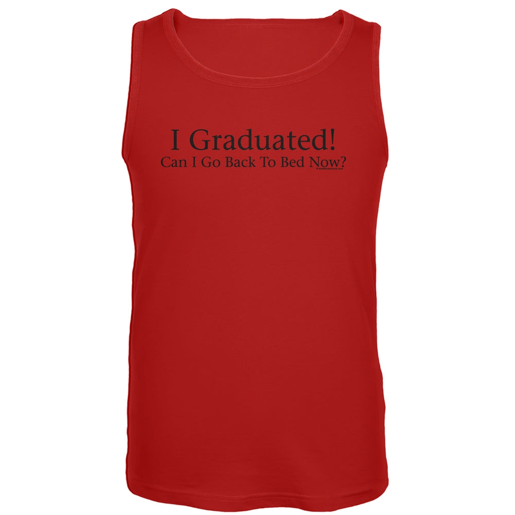 I Graduated! Red Tank Top Men's Tank Tops Old Glory LG Red
