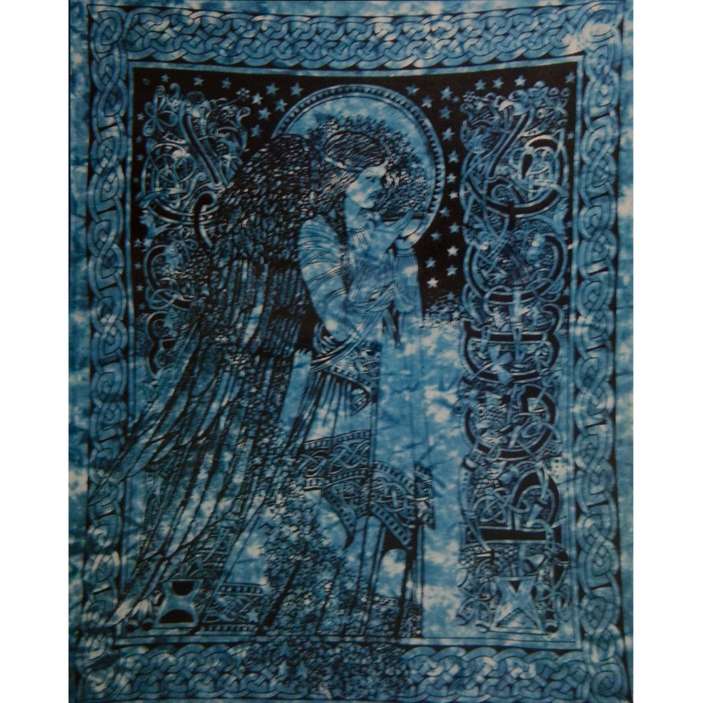 Celtic Angel Teal Single Tapestry Tapestries Old Glory OS