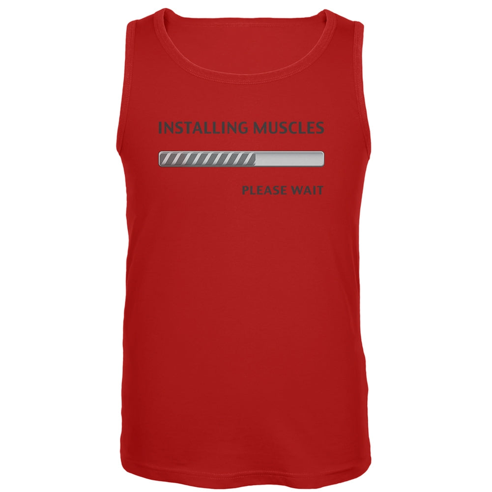 Installing Muscles Red Tank Top Men's Tank Tops Old Glory LG Red