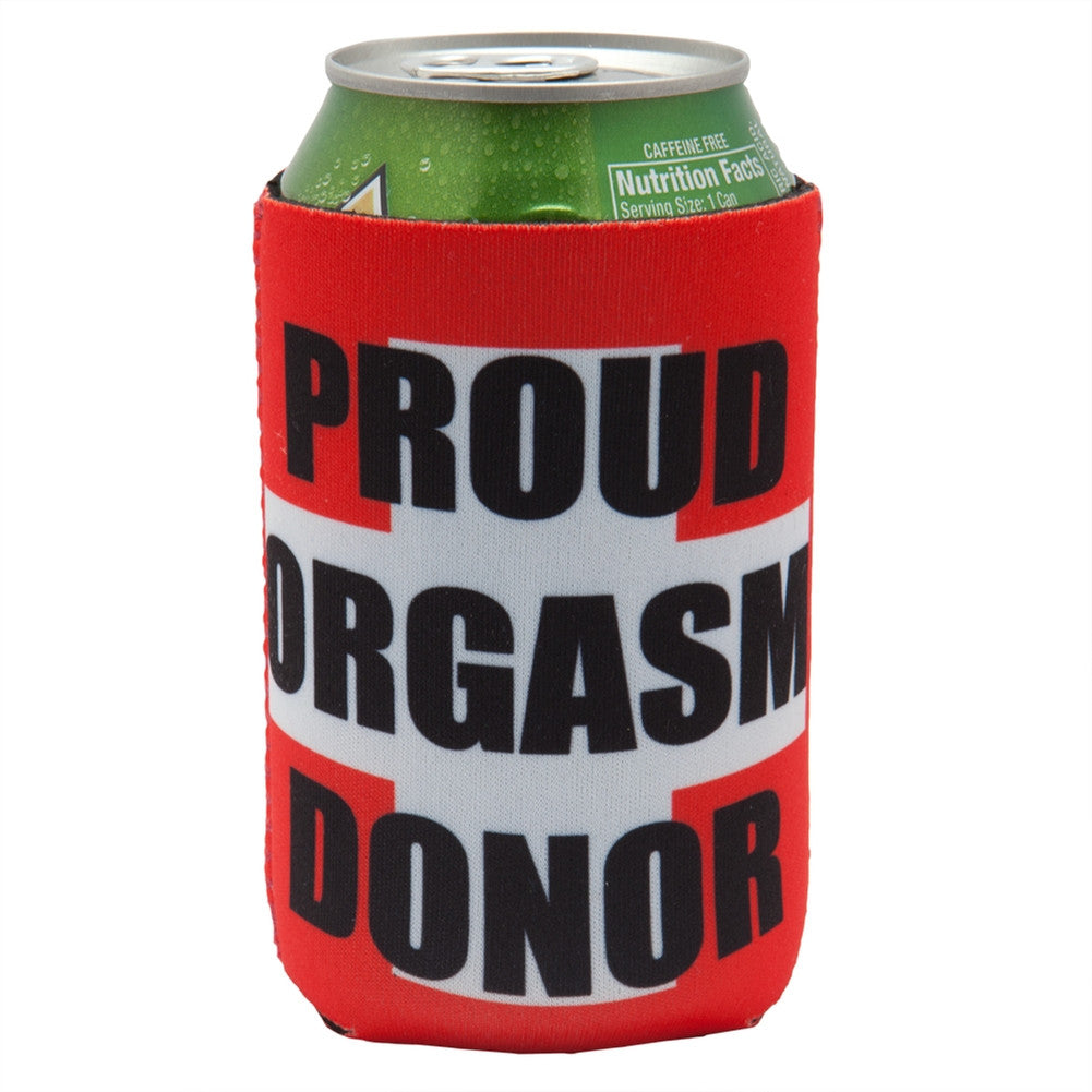 Proud Orgasm Donor Can Cooler Can Coolers Old Glory
