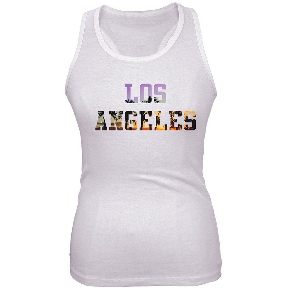 Los Angeles Juniors Tank Top Juniors Tank Tops Old Glory 2XL White