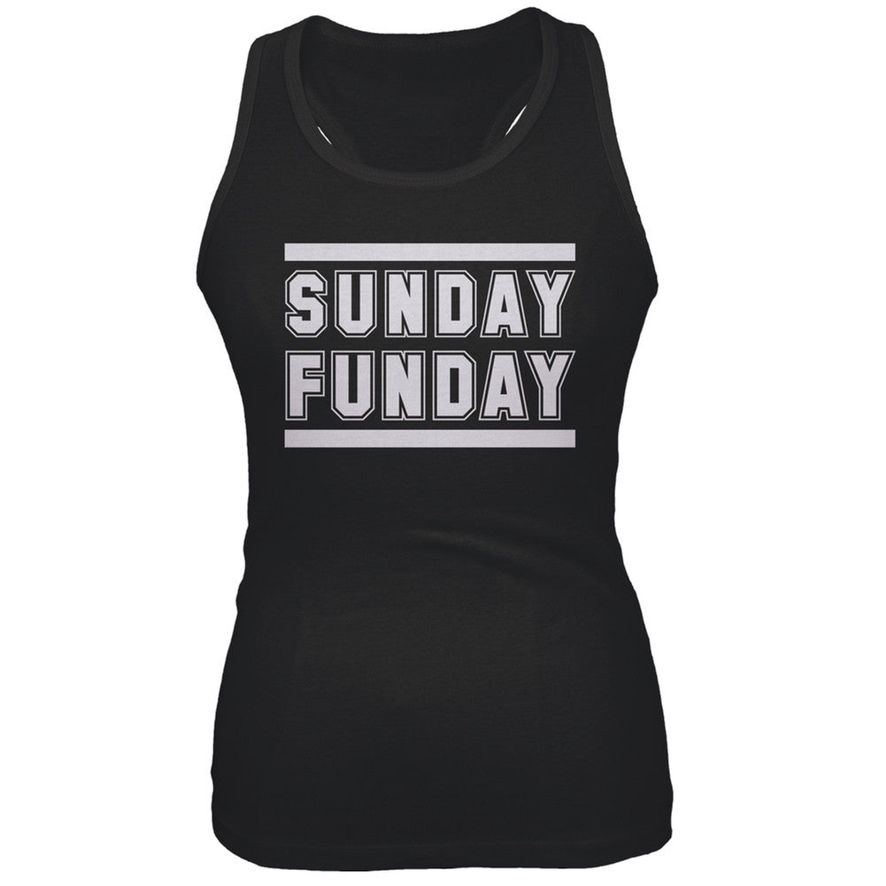 Sunday Funday Juniors Black Tank Top Juniors Tank Tops Old Glory 2XL Black