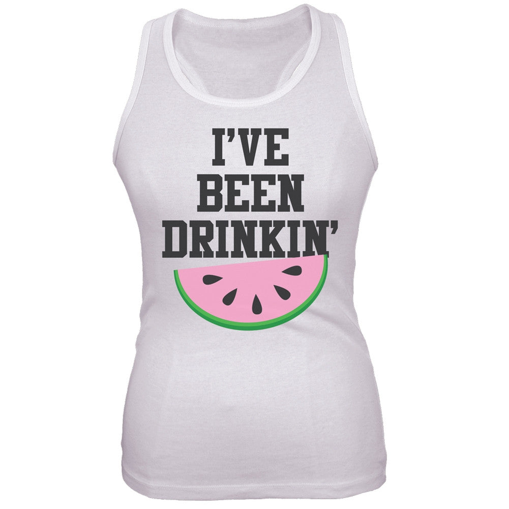 I've Been Drinkin' Juniors Tank Top Juniors Tank Tops Old Glory 2XL White