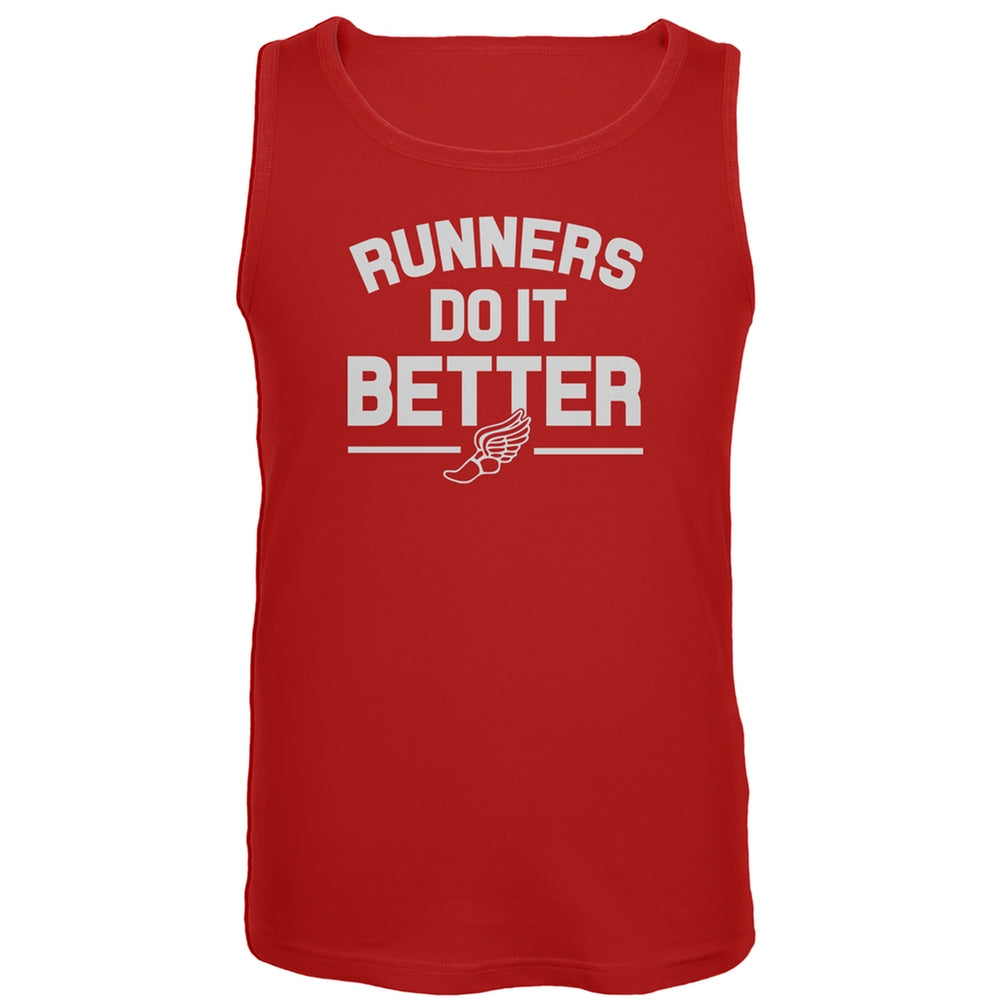 Runners Do It Better Red Tank Top Men's Tank Tops Old Glory LG Red