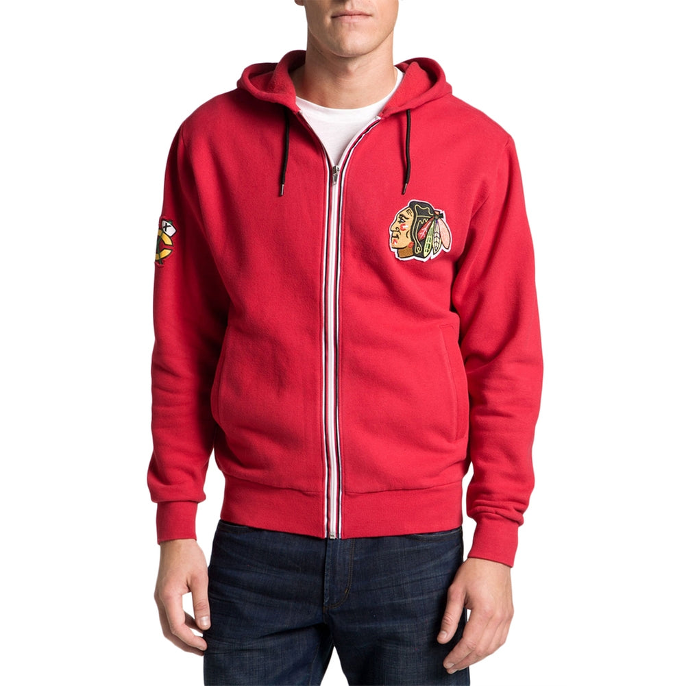Chicago Blackhawks - Chest Logo Zip Hoodie Men's Hoodies Chicago Blackhawks LG Red