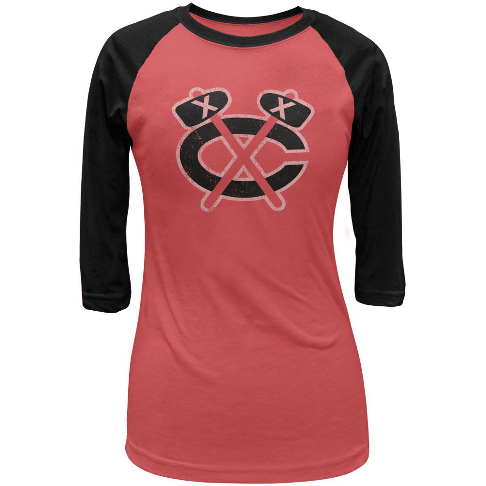 Chicago Blackhawks - Logo Mainstay Juniors Raglan Juniors Raglans Chicago Blackhawks LG Red