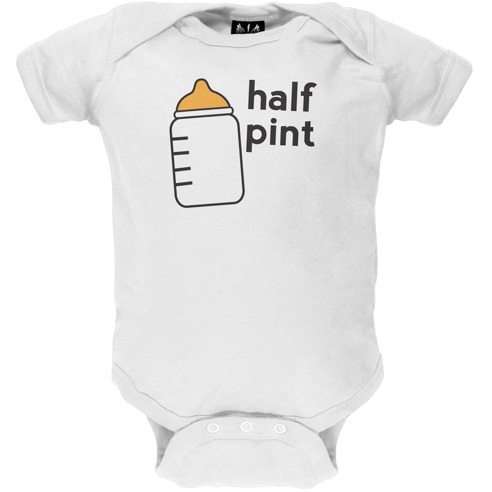 Father's Day - Half Pint Milk Baby One Piece Baby One Piece Old Glory 0-3M White
