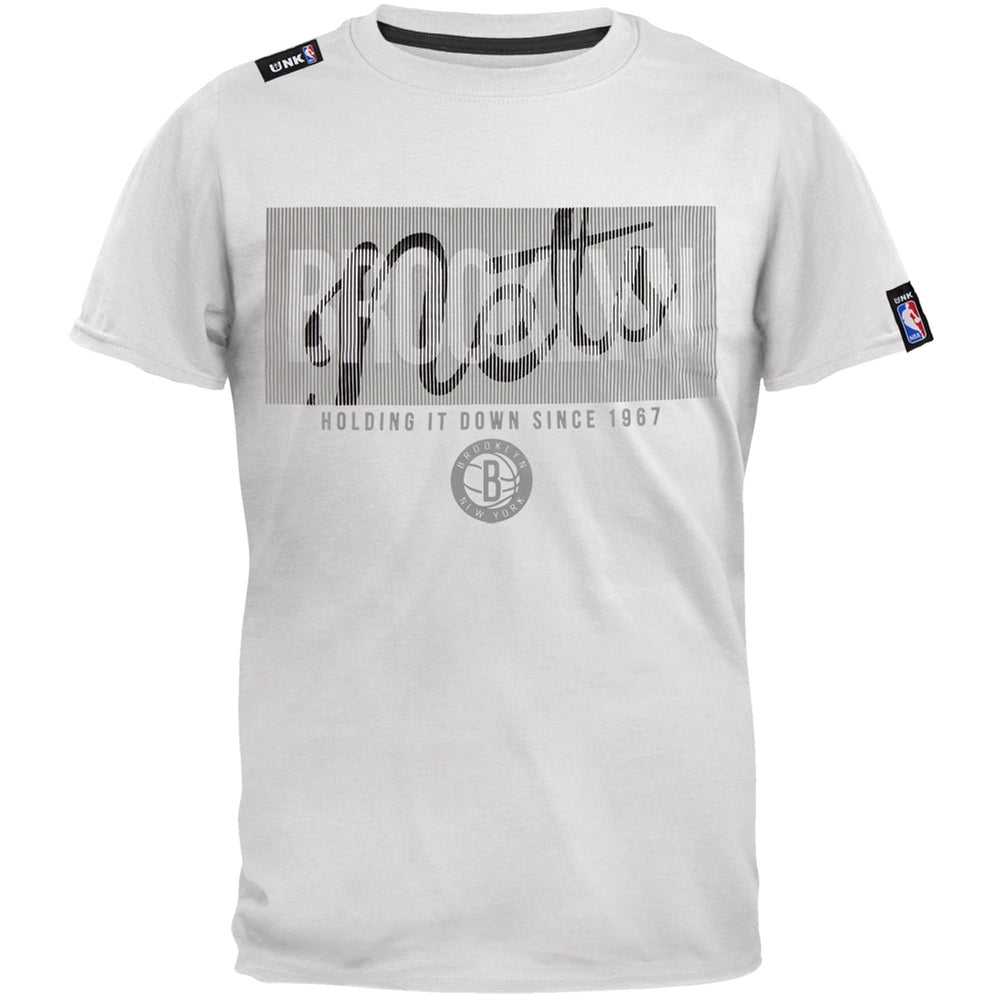 Brooklyn Nets - Fine Line T-Shirt Men's T-Shirts Brooklyn Nets SM White