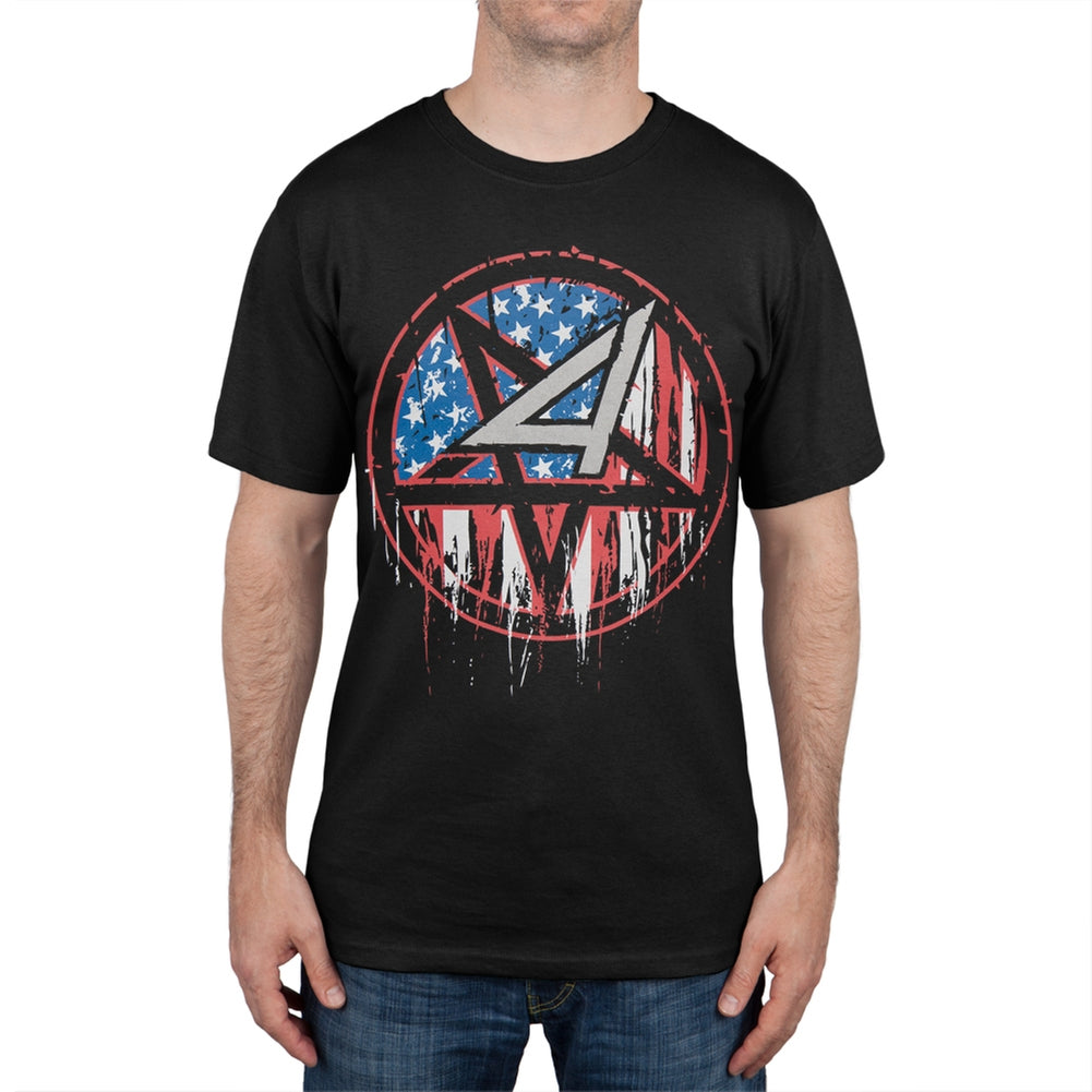 Anthrax - Big A Pentagram T-Shirt Men's T-Shirts Anthrax SM Black