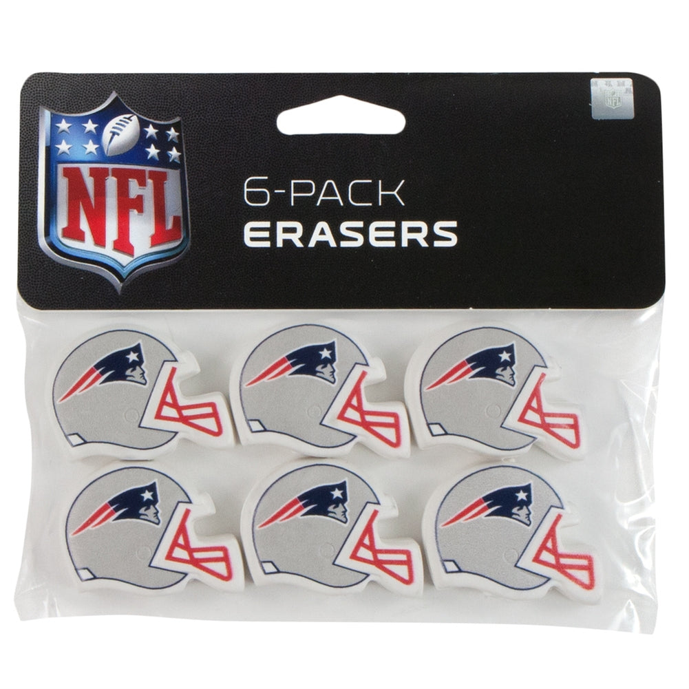 New England Patriots - Helmet 6 Pack Erasers Erasers Old Glory OS Grey