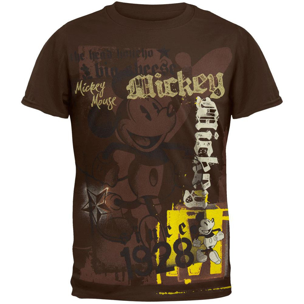 Mickey Mouse - Head Honcho Youth T-Shirt Youth T-Shirts Mickey Mouse MD Brown