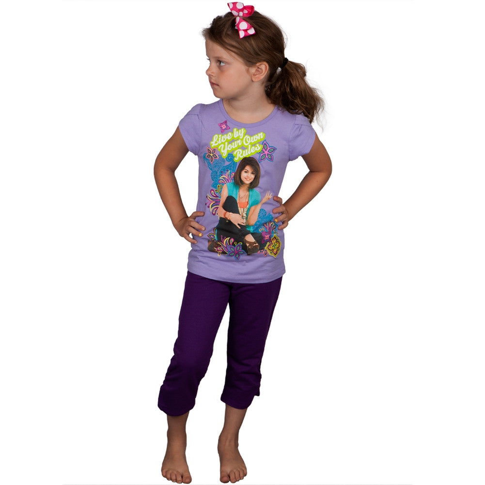 Wizards Of Waverly Place - Your Own Rules Girls Juvy Shorts Set Juvenile Sets Wizards of Waverly Place J4 Purple