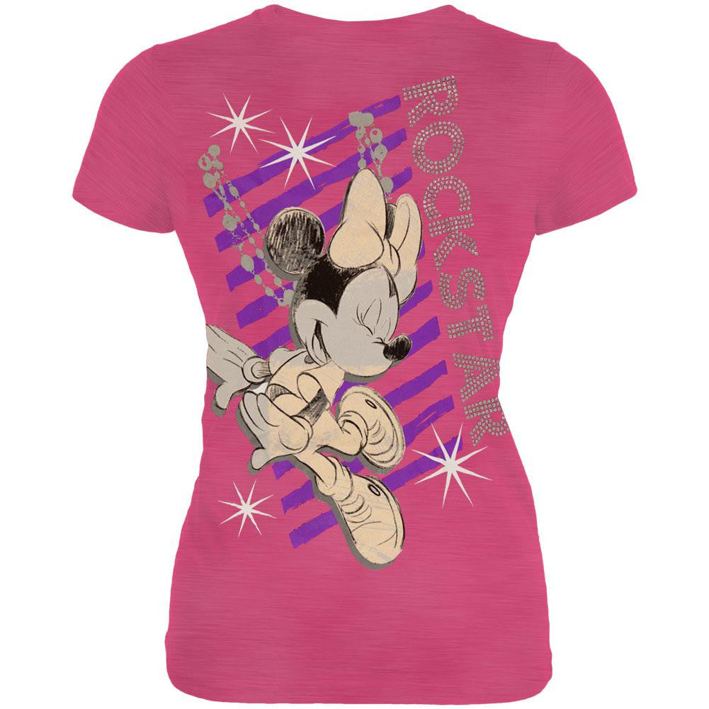 Minnie Mouse - Rock Star Juniors T-Shirt Juniors T-Shirts Minnie Mouse 2XL Pink